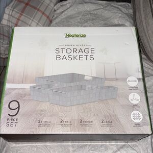 Neaterize Navy Blue Storage Baskets Set